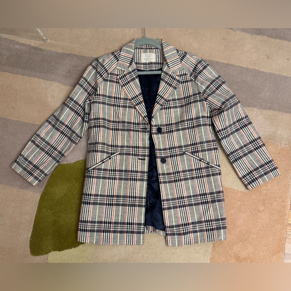 Zara Kids Plaid Coat sz 13/14